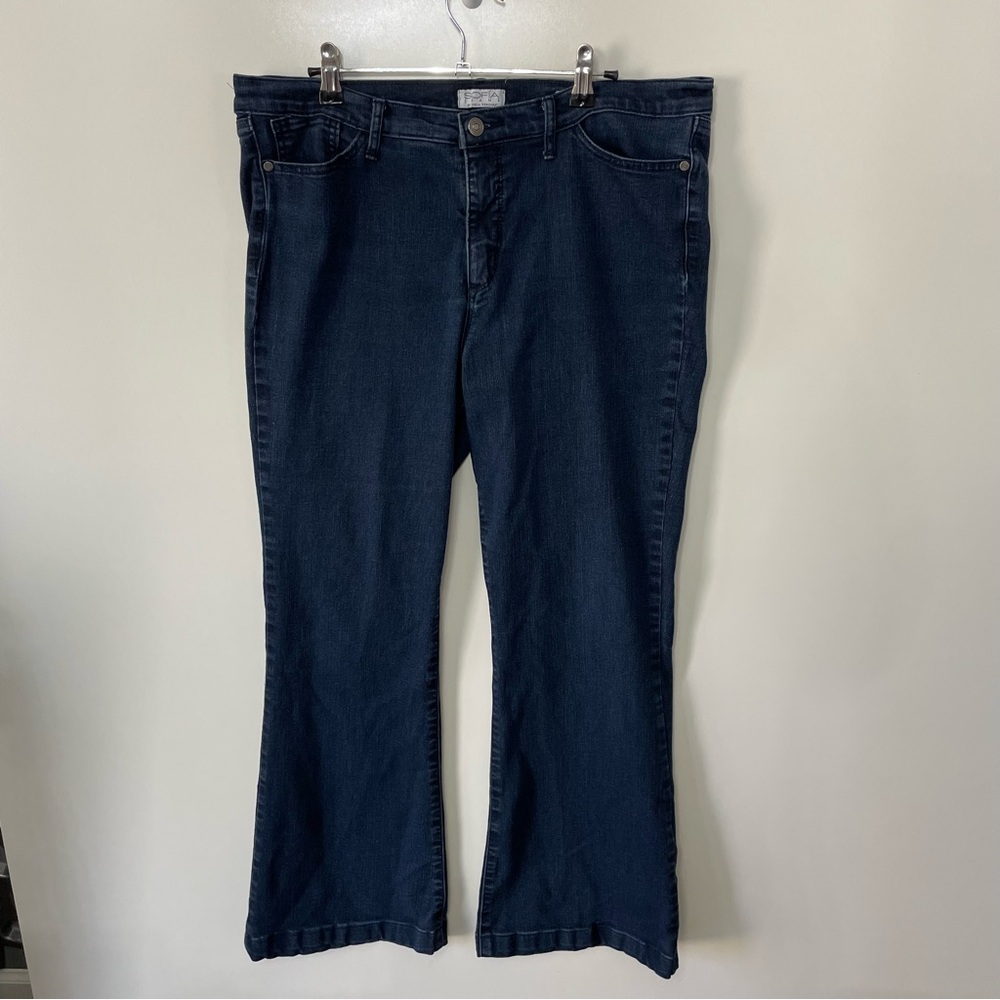 Sofia Vergara Melisa Flare Denim Jeans Dark Blue Wash Womens 16 Boho Western